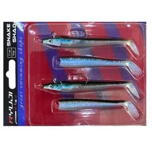Ryuji Snake Shad 11cm 10gr (2 Jighead + 4  Silikon) 12 Gray Mullet