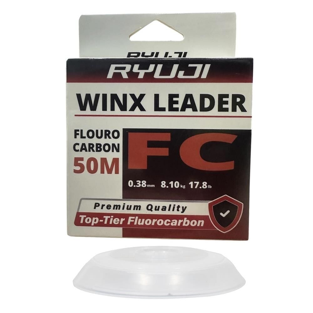 Ryuji WinX FC 50mt 0.38mm %100 Fluorocarbon Leader Misina