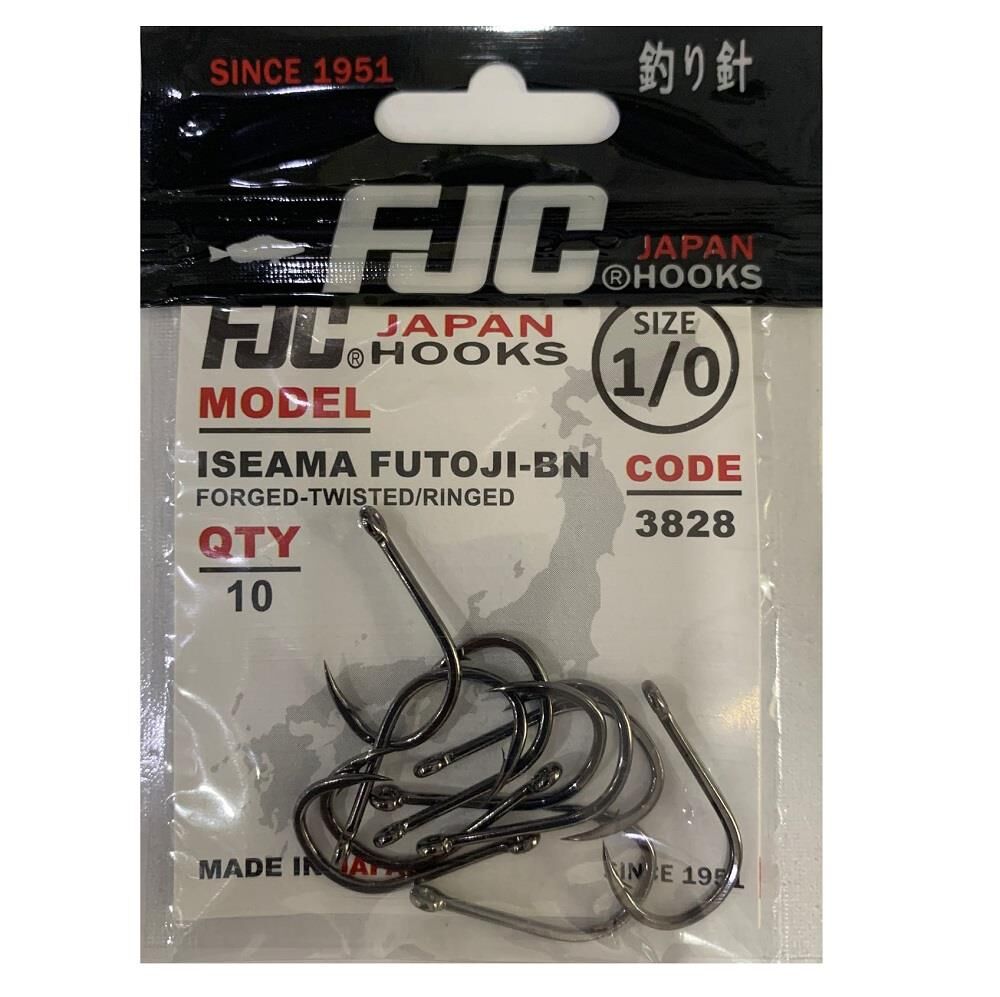 FJC 3828 No:1/0 Isema Futoji Black Nikel Olta İğnesi 10 Adet