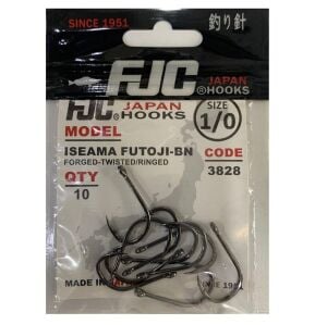 FJC 3828 No:1/0 Isema Futoji Black Nikel Olta İğnesi 10 Adet