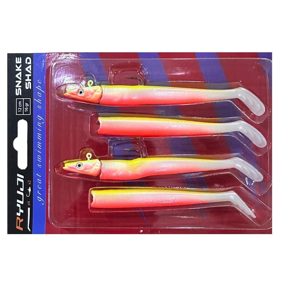Ryuji Snake Shad 12cm 16gr (2 Jighead + 4  Silikon) 1 Chart Back UV