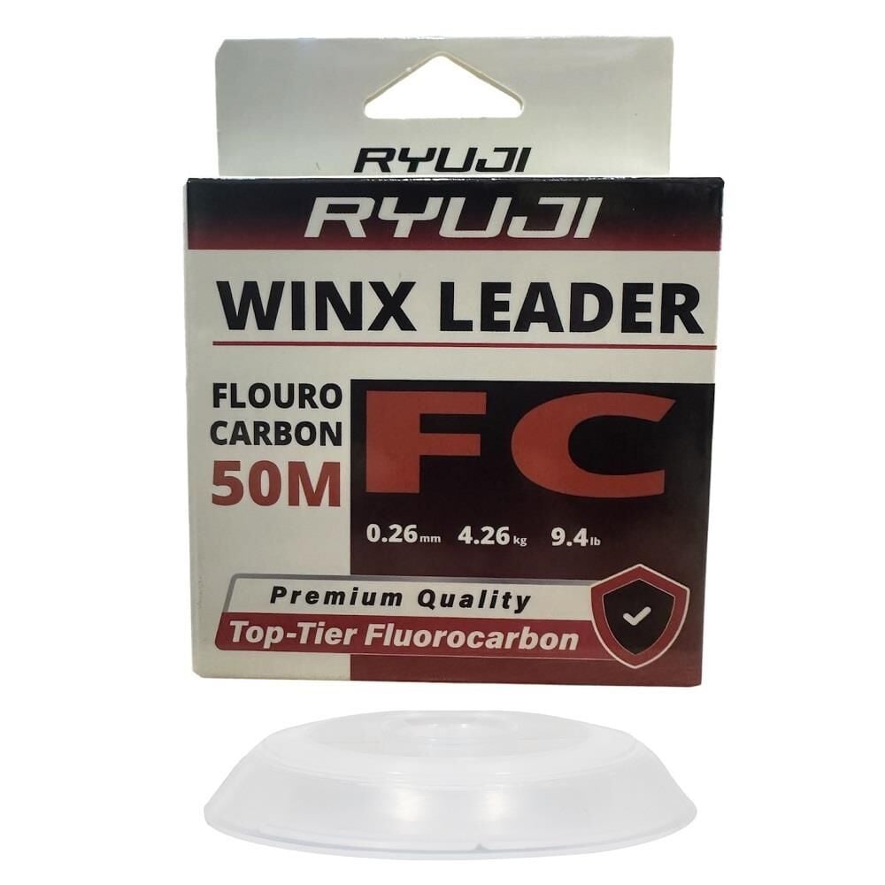 Ryuji WinX FC 50mt 0.26mm %100 Fluorocarbon Leader Misina