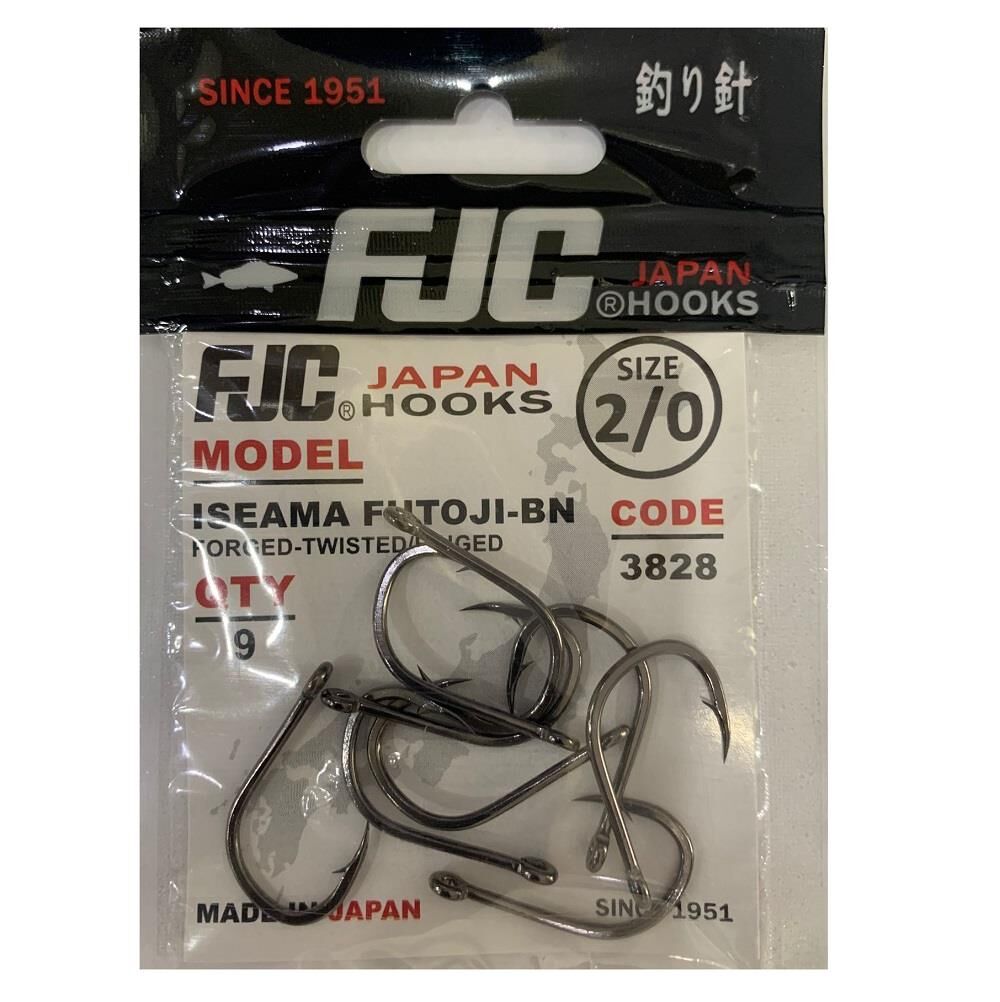 FJC 3828 No:2/0 Isema Futoji Black Nikel Olta İğnesi 9 Adet