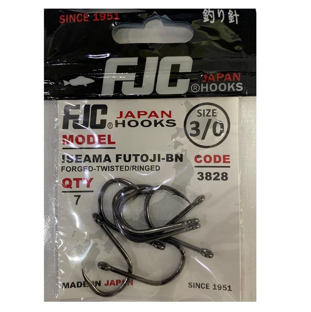 FJC 3828 No:3/0 Isema Futoji Black Nikel Olta İğnesi 7 Adet