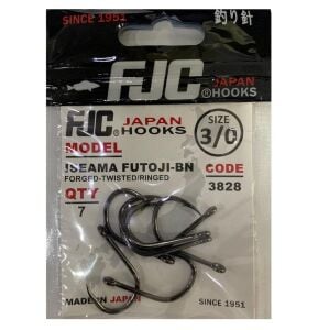 FJC 3828 No:3/0 Isema Futoji Black Nikel Olta İğnesi 7 Adet