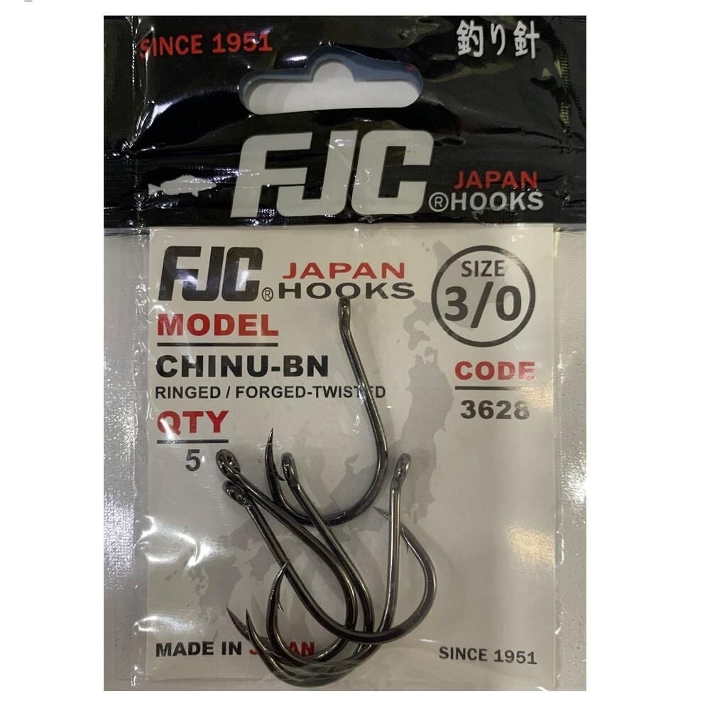 FJC 3628 No:3/0 Chinu Black Nikel Olta İğnesi 5 Adet