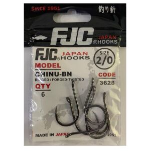 FJC 3628 No:2/0 Chinu Black Nikel Olta İğnesi 6 Adet