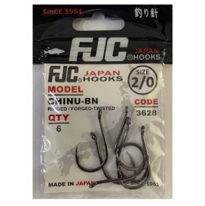 FJC 3628 No:2/0 Chinu Black Nikel Olta İğnesi 6 Adet