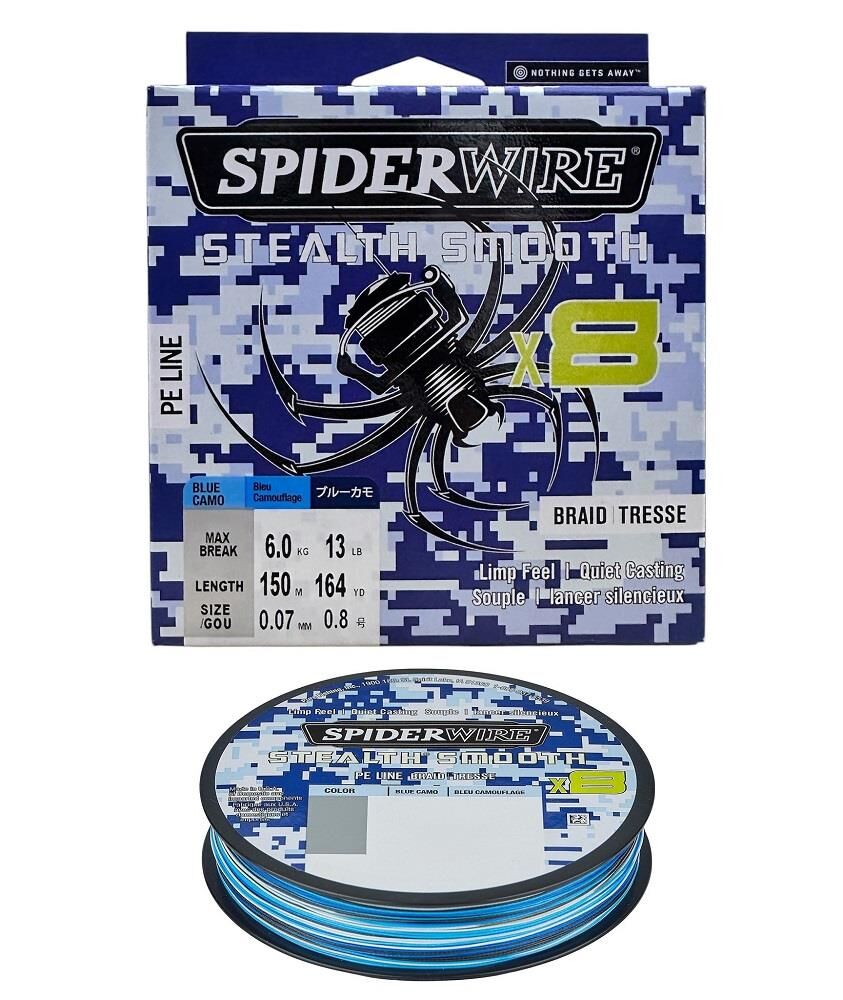 SpiderWire 8X 0.07mm 150m Stealth Smooth İp Misina Blue Camo