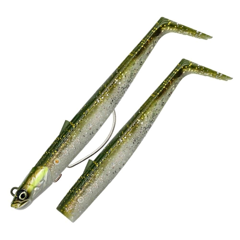 Savage Gear Sandeel V2 Weedless 11.5 cm 22 gr 2+1 Green Silver