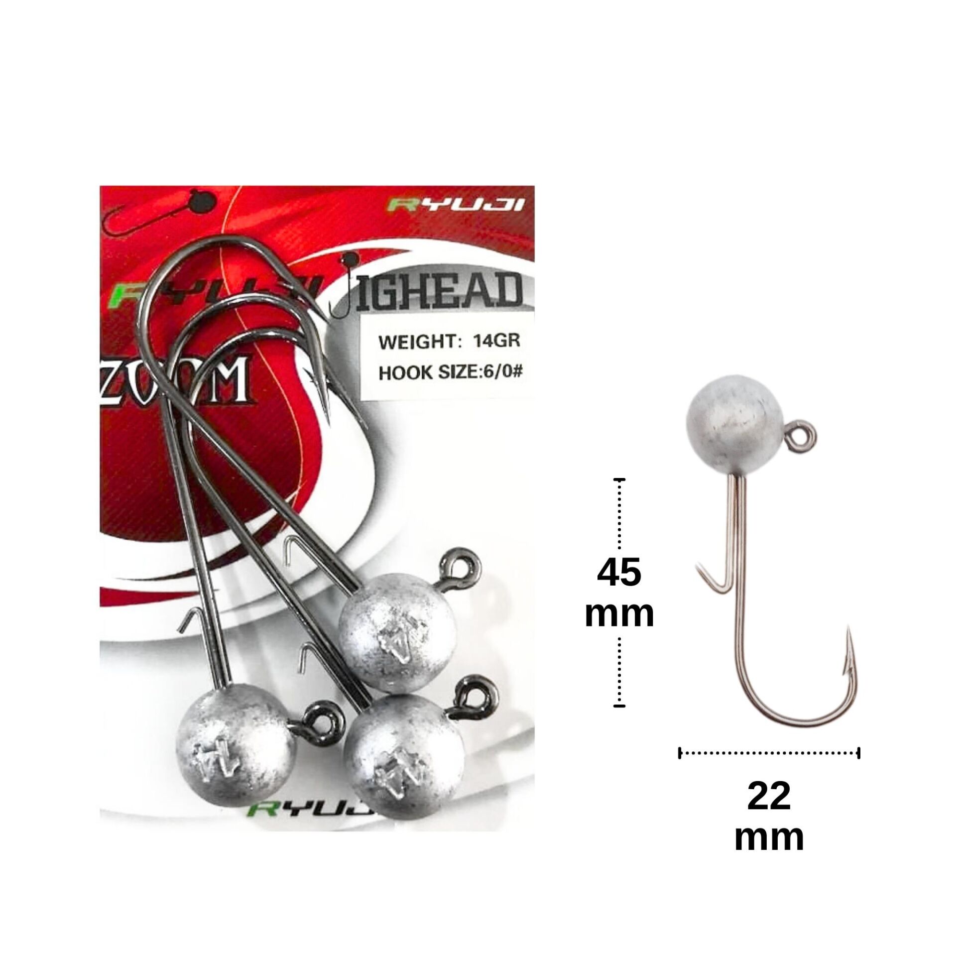 Ryuji 14gr İğne No:6/0 Zoka Jighead (3 Adet)