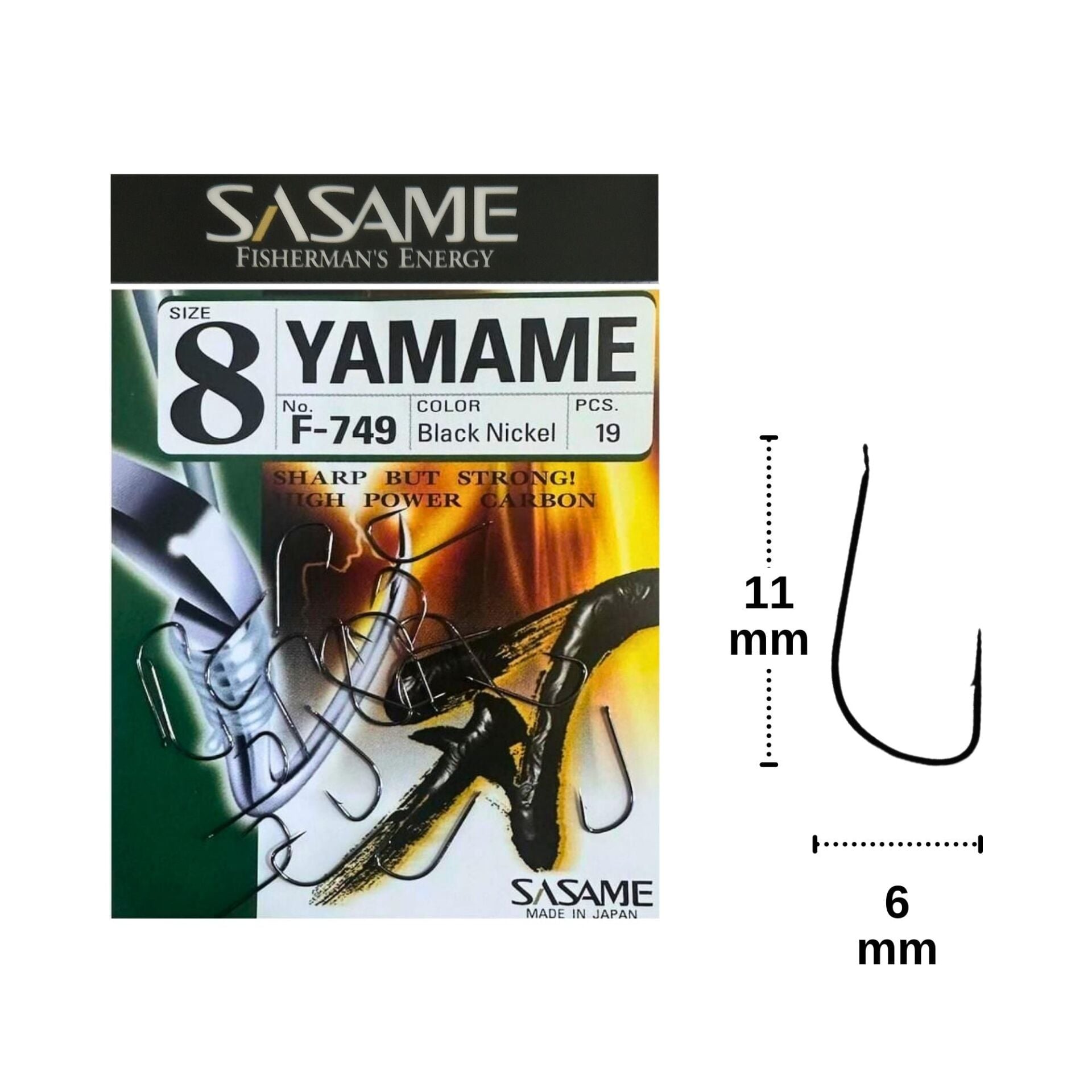 Sasame F-749 No:8 Yamame Serisi Olta İğnesi 19 Adet
