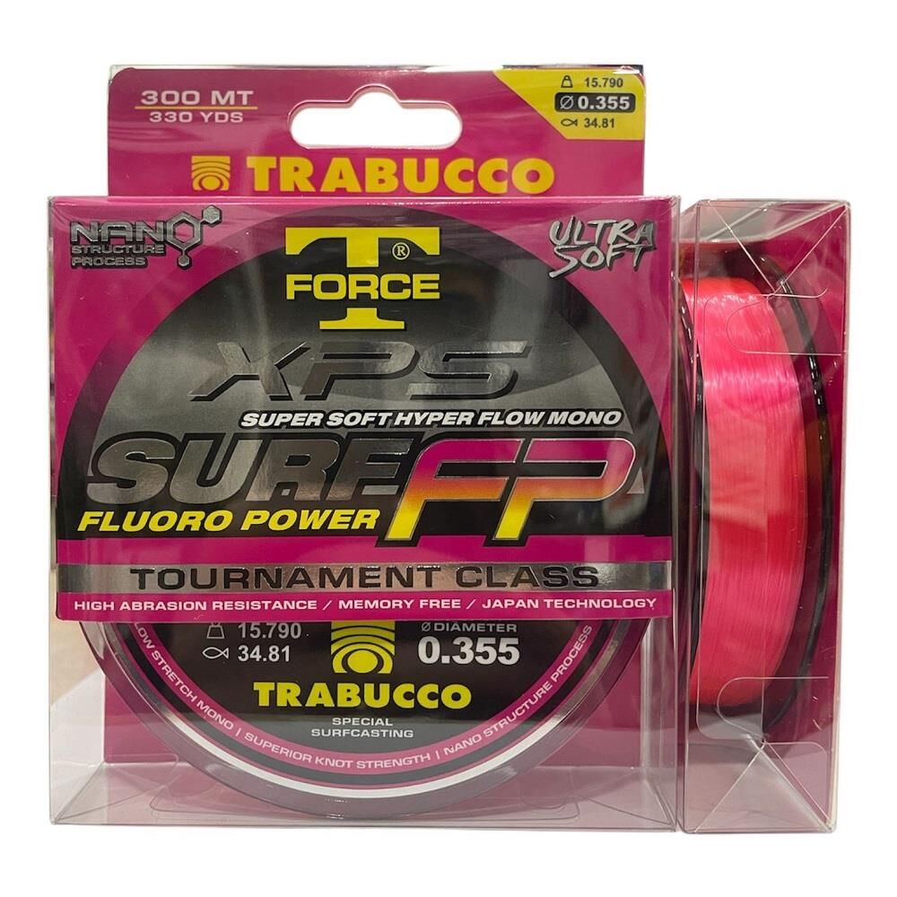 Trabucco XPS Surf FP Fluoro Power 300mt 0.355mm Surf Olta Misinası Pembe