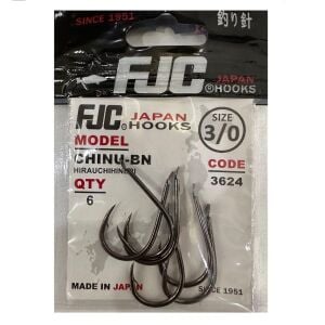 FJC 3624 No:3/0 Chinu Black Nikel Olta İğnesi 6 Adet