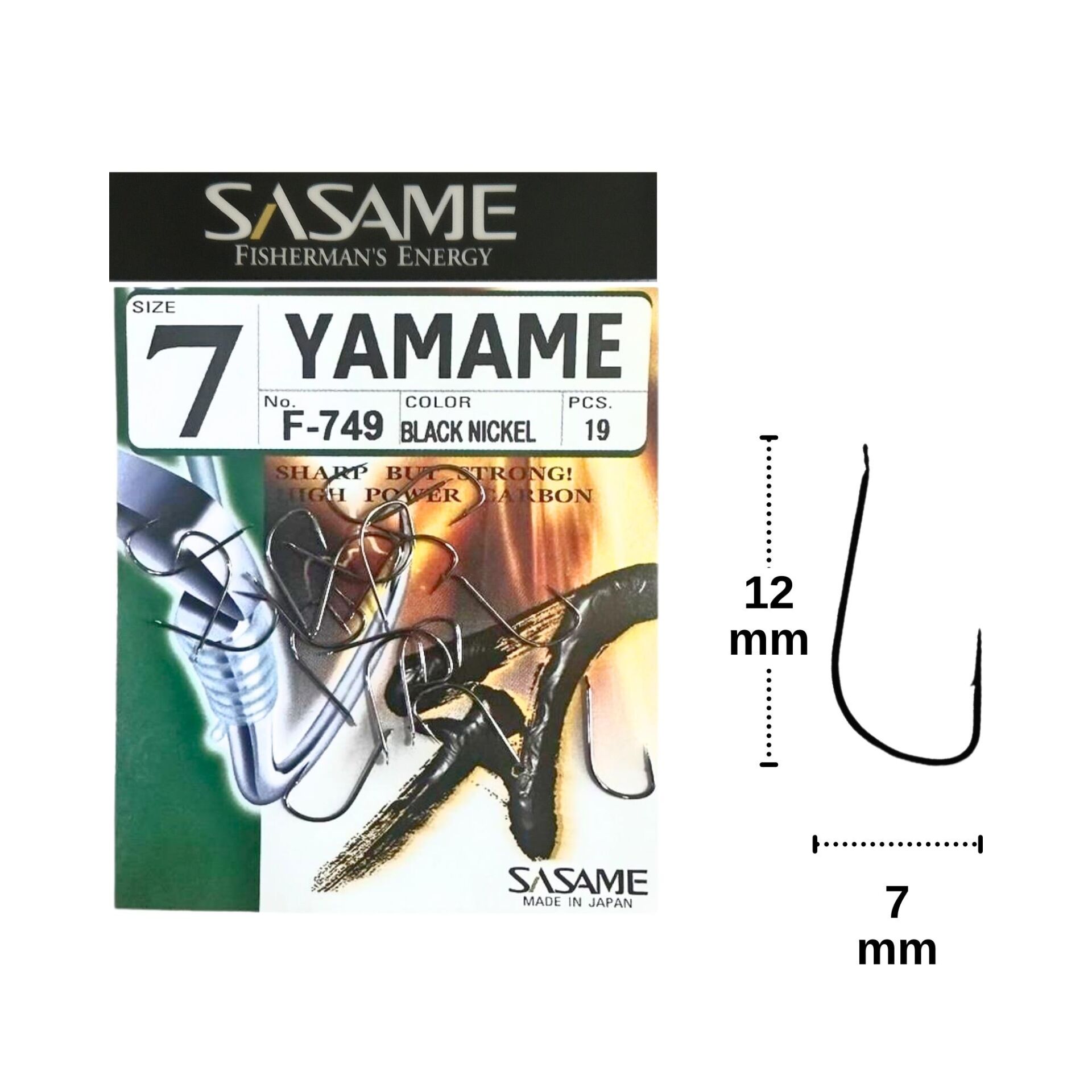 Sasame F-749 No:7 Yamame Serisi Olta İğnesi 19 Adet