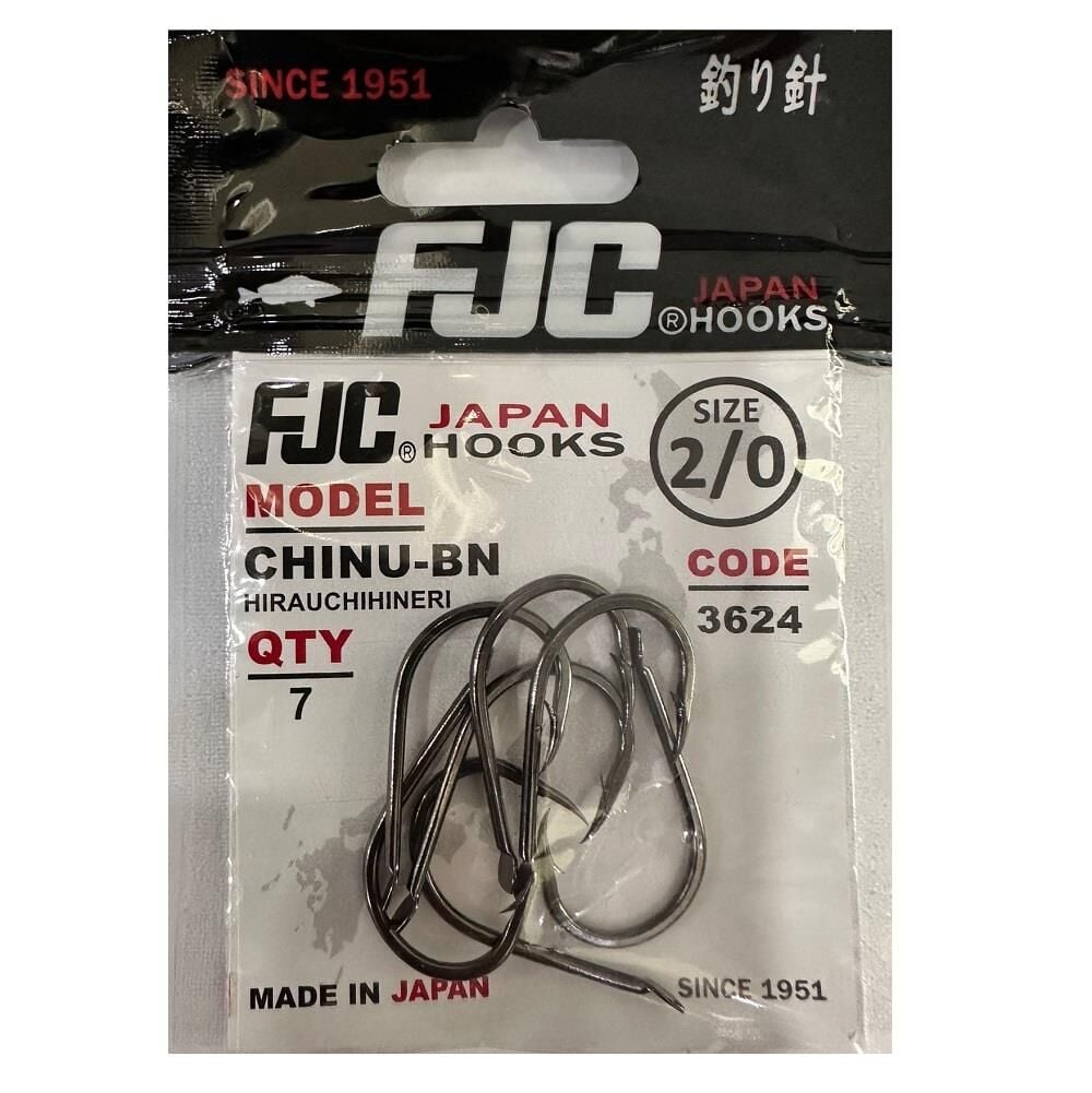 FJC 3624 No:2/0 Chinu Black Nikel Olta İğnesi 7 Adet