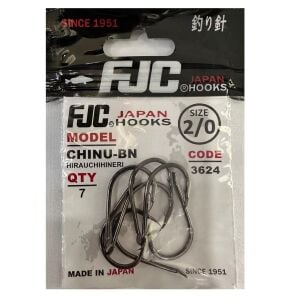 FJC 3624 No:2/0 Chinu Black Nikel Olta İğnesi 7 Adet