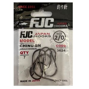 FJC 3624 No:2/0 Chinu Black Nikel Olta İğnesi 7 Adet