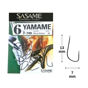 Sasame F-749 No:6 Yamame Serisi Olta İğnesi 19 Adet