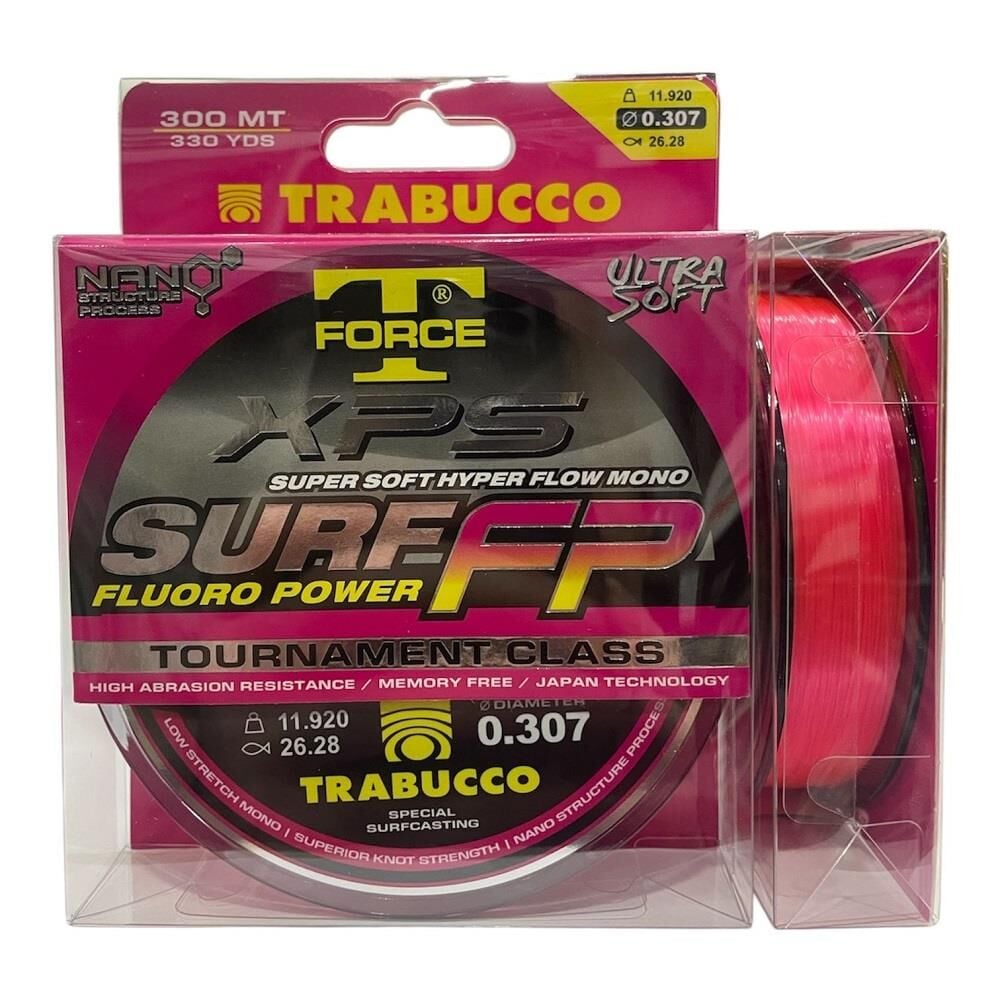 Trabucco XPS Surf FP Fluoro Power 300mt 0.307mm Surf Olta Misinası Pembe