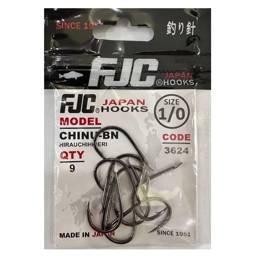 FJC 3624 No:1/0 Chinu Black Nikel Olta İğnesi 11 Adet