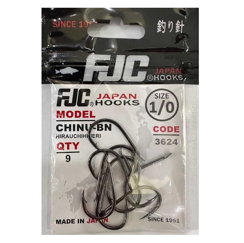 FJC 3624 No:1/0 Chinu Black Nikel Olta İğnesi 11 Adet