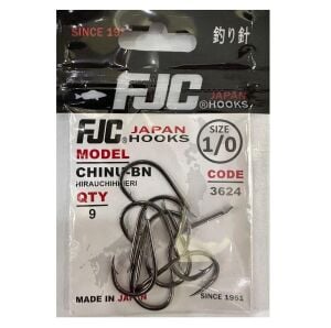 FJC 3624 No:1/0 Chinu Black Nikel Olta İğnesi 11 Adet