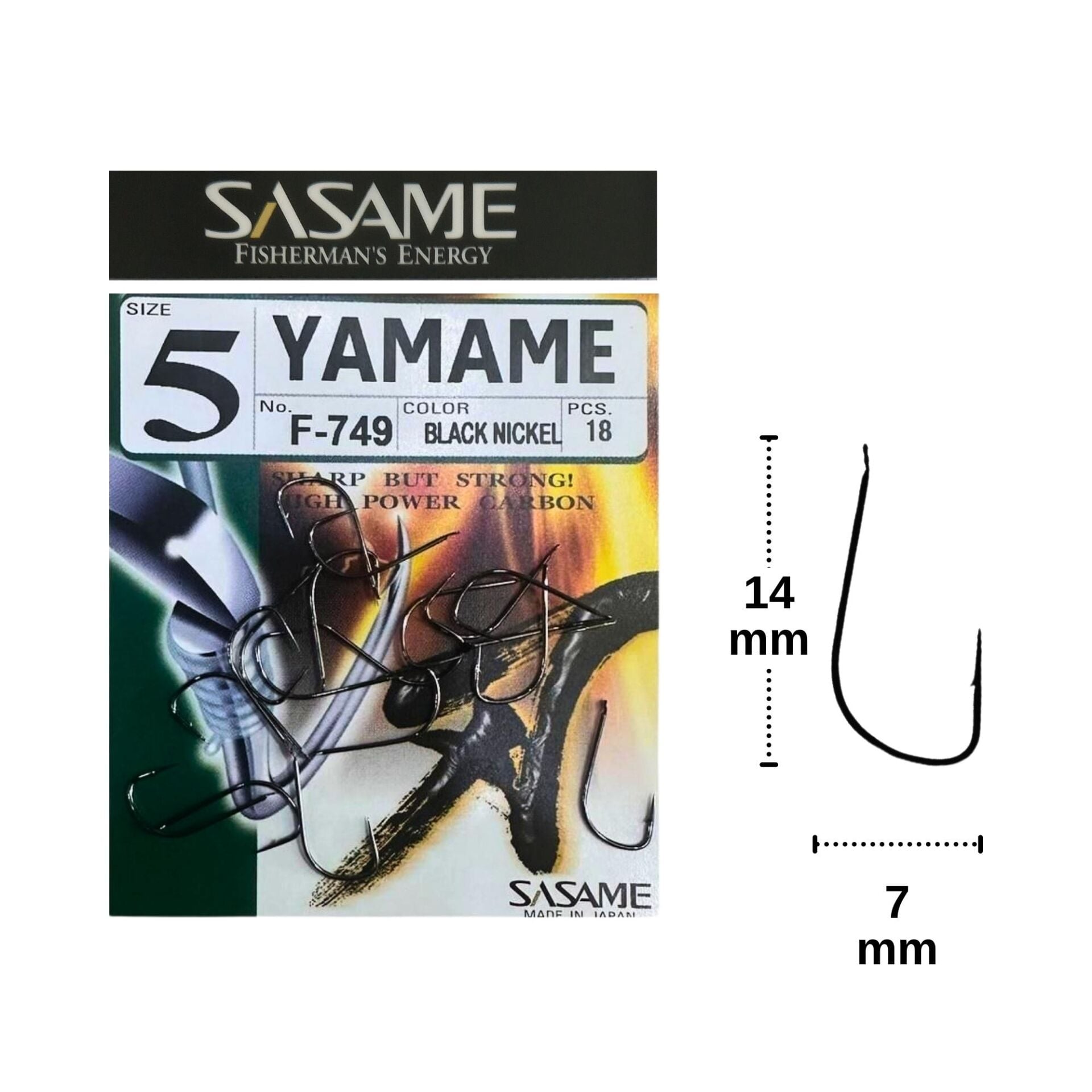 Sasame F-749 No:5 Yamame Serisi Olta İğnesi 18 Adet