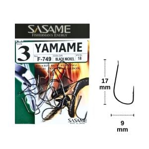 Sasame F-749 No:3 Yamame Serisi Olta İğnesi 18 Adet