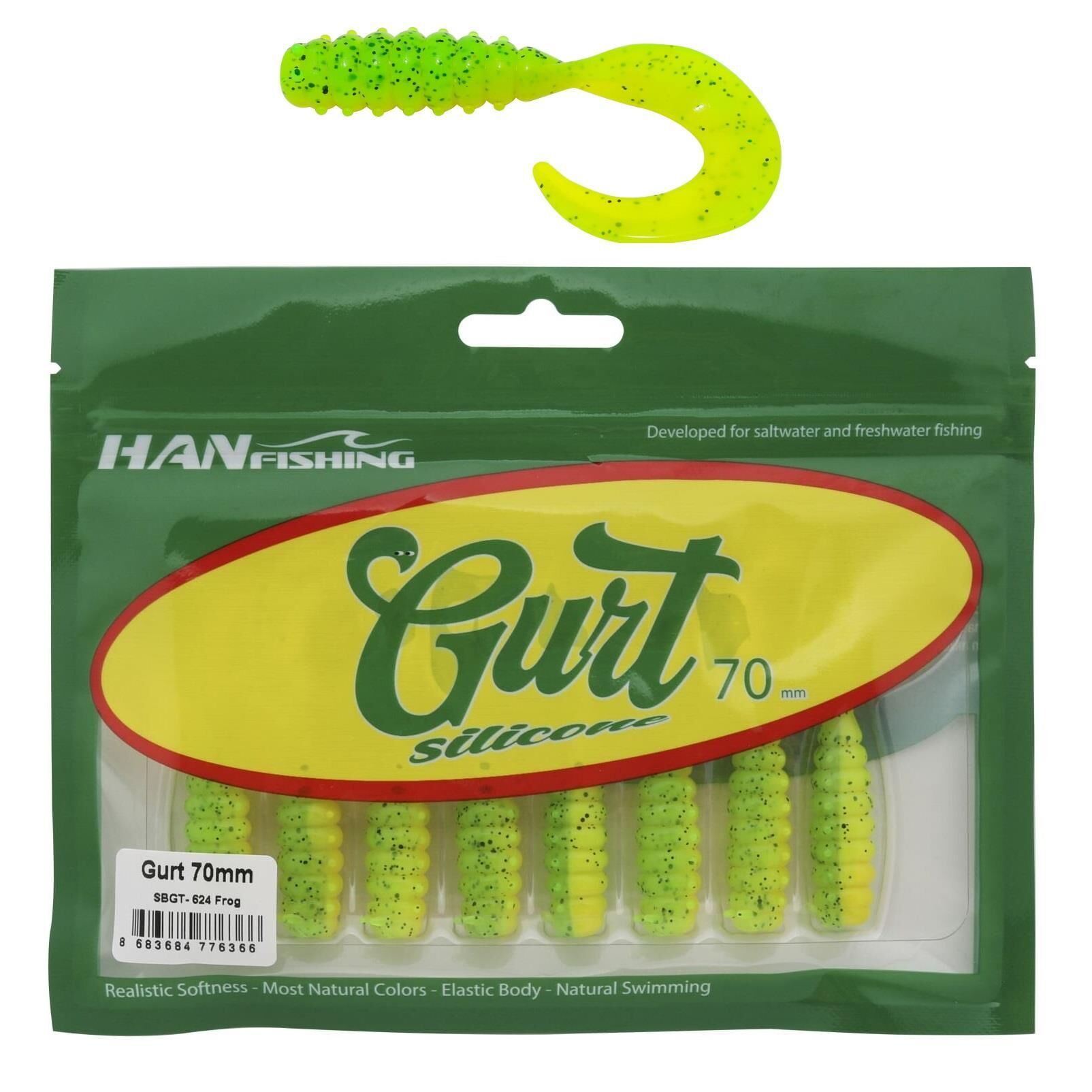 Hanfish Gurt 70 7cm Silikon Yem 8 Adet SBGT624 Frog