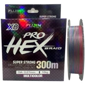 Fujin Pro Hex 8x 300mt 0.27mm Multi Color İp Örgü Misina