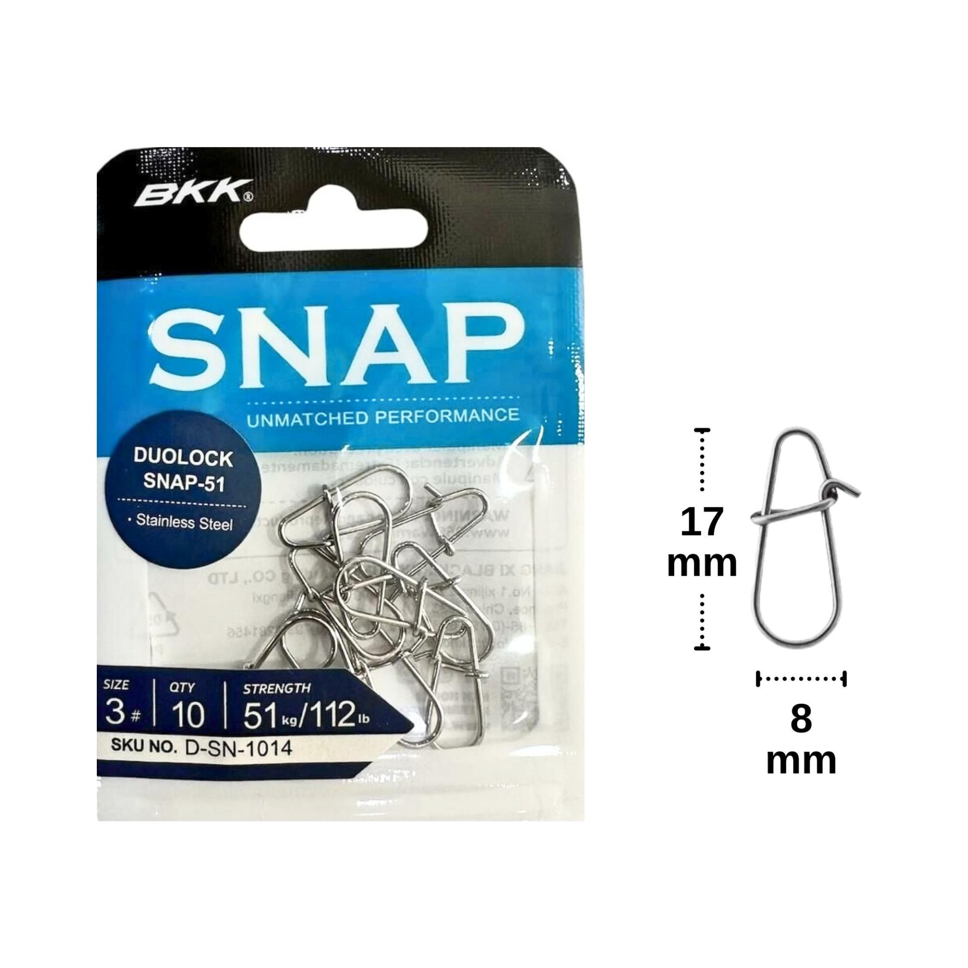 BKK Duolock Snap-51 No:3 Klips 10 Adet