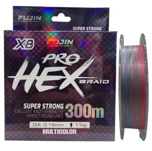 Fujin Pro Hex 8x 300mt 0.19mm Multi Color İp Örgü Misina