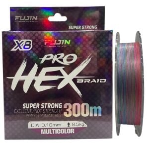 Fujin Pro Hex 8x 300mt 0.16mm Multi Color İp Örgü Misina
