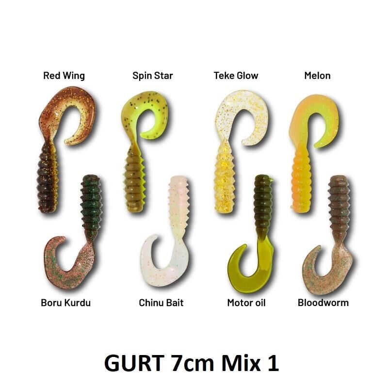 Hanfish Gurt 70 7cm Silikon Yem 8 Adet Mix 1