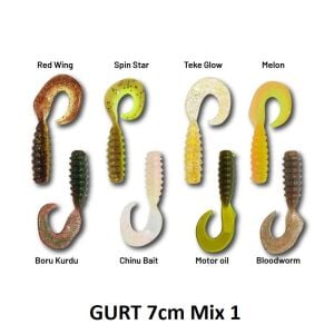 Hanfish Gurt 70 7cm Silikon Yem 8 Adet Mix 1