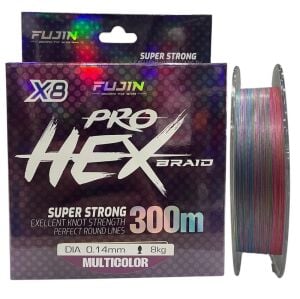 Fujin Pro Hex 8x 300mt 0.14mm Multi Color İp Örgü Misina