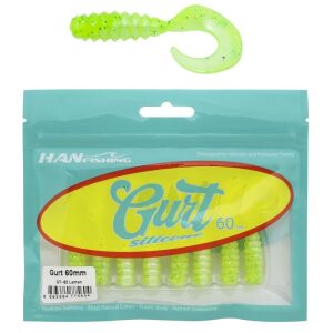 Hanfish Gurt 60 6cm Silikon Yem 8 Adet GT82 Lemon