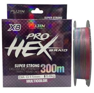 Fujin Pro Hex 8x 300mt 0.11mm Multi Color İp Örgü Misina