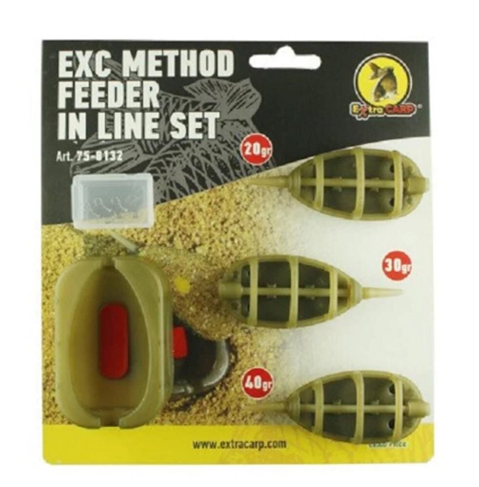 Extra Carp Method Feeder In line Set 20gr/30gr/40gr
