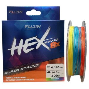 Fujin Yeni Hex 8x 300mt 0.18mm Multi Color İp Misina