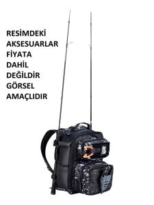 Fujin ProAji Back Pack Balıkçı Sırt Çantası Black Camo