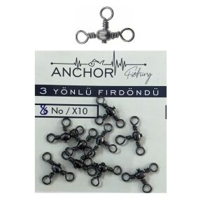Anchor 3 Yönlü Fırdöndü No:8 10 Adet
