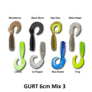 Hanfish Gurt 60 6cm Silikon Yem 8 Adet Mix 3