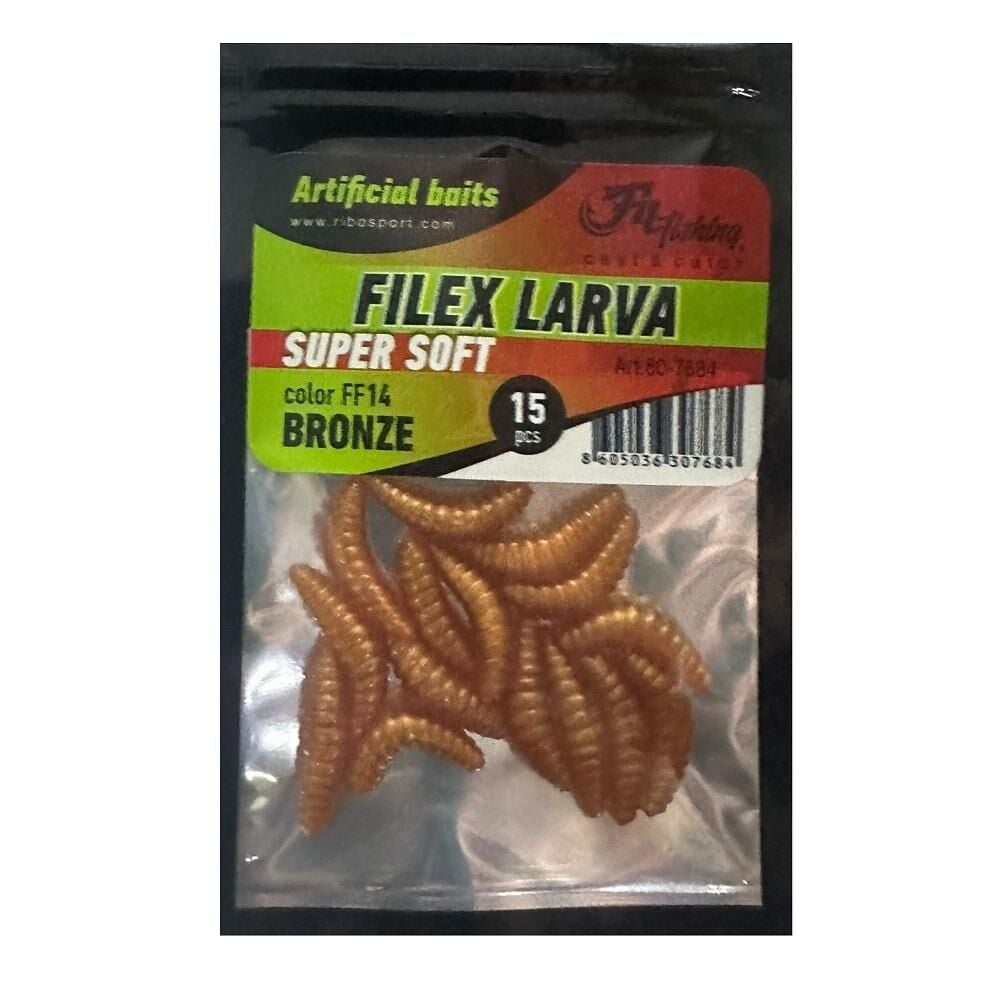 Fil Fishing Super Soft 2cm Larva Silikon Kurt Bronze (15 Adet)
