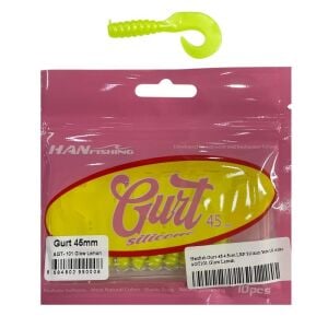 Hanfish Gurt 45 4.5cm LRF Silikon Yem 10 Adet AGT101 Glow Lemon