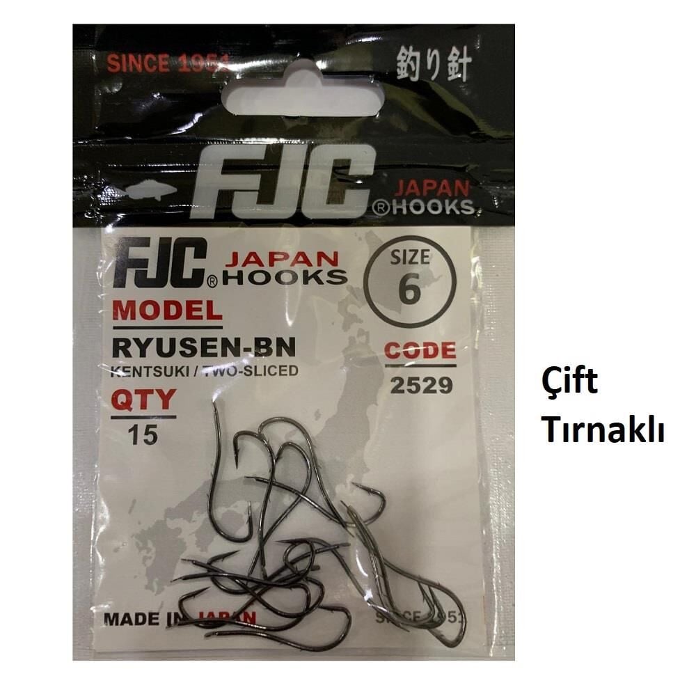 FJC 2529 No:6 Ryusen Black Nikel Olta İğnesi 15 Adet