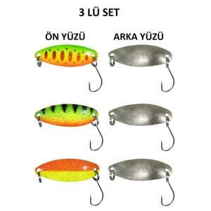 Ryuji 3RD Spoon 3.5gr 3.5cm 3 lü Alabalık Kaşık Set