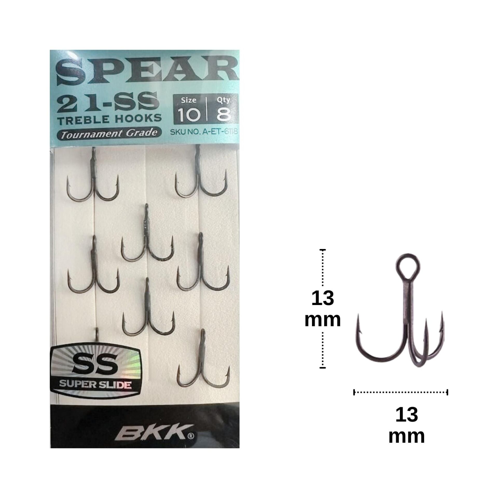 BKK Spear-21 SS No:10 Üçlü Olta İğnesi 8 Adet