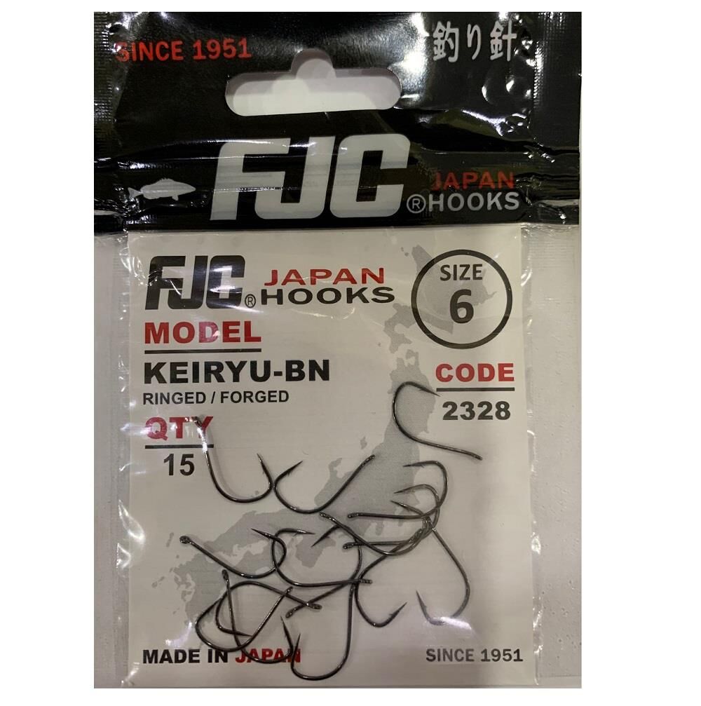 FJC 2328 No:6 Keiryu Black Nikel Olta İğnesi 15 Adet